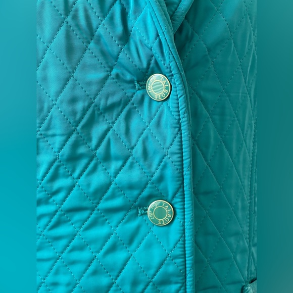 Talbots Quilted Teal Vest - Picture 6 of 11